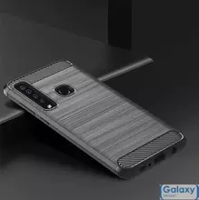 Чехол бампер Ipaky Carbon Fiber Series для Samsung Galaxy A9 2018 Gray (Серый)