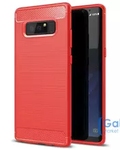 Чехол бампер Ipaky Carbon Fiber для Samsung Galaxy Note 8 Red (Красный)