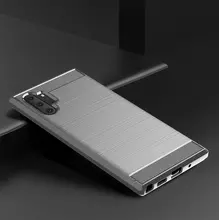 Чехол бампер Ipaky Carbon Fiber для Samsung Galaxy Note 10 Gray (Серый)