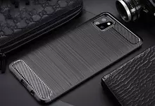 Чехол бампер Ipaky Carbon Fiber для Samsung Galaxy Note 10 Lite Black (Черный)