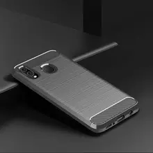 Чехол бампер Ipaky Carbon Fiber для Samsung Galaxy A10s Gray (Серый)