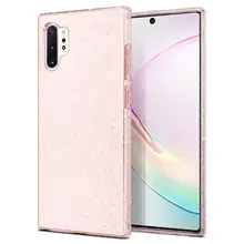 Чехол бампер Spigen Liquid Crystal Glitter для Samsung Galaxy Note 10 Plus Rose Quartz (Розовый кварц) 627CS27329
