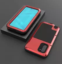 Противоударный металлический Чехол бампер Love Mei Powerful для Samsung Galaxy Note 10 Red (Красный)