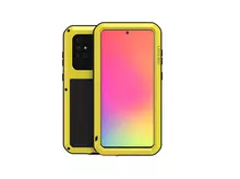 Противоударный металлический Чехол бампер Love Mei Powerful для Samsung Galaxy A51 Yellow (Желтый)