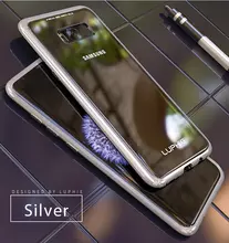 Чехол бампер Luphie Magnetic Case для Samsung Galaxy S8 Plus G955F Transparent/Silver (Прозрачный/Серебристый)