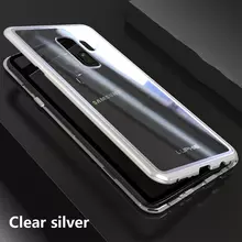 Чехол бампер Luphie Magnetic Case для Samsung Galaxy S9 Transparent/Silver (Прозрачный/Серебристый)