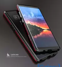 Металлический Чехол бампер Luphie Sword для Samsung Galaxy Note 8 Black & Red (Черный/Красный)