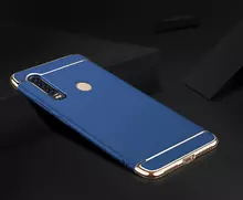 Чехол бампер Mofi Electroplating для Samsung Galaxy A20s Blue (Синий)