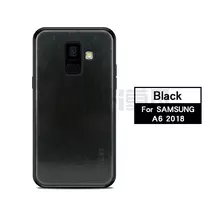Чехол бампер Mofi Leather Bumper для Samsung Galaxy A6 Plus 2018 Black (Черный)