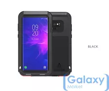 Противоударный металлический Чехол бампер Love Mei Powerful для Samsung Galaxy Note 9 Black (Черный)