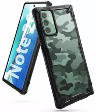 Чехол бампер Ringke Fusion-X для Samsung Galaxy Note 20 Camo Black (Камуфляж Черный) 8809716076666