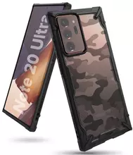Чехол бампер Ringke Fusion-X для Samsung Galaxy Note 20 Ultra Camo Black (Камуфляж Черный) 8809716077007