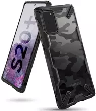 Чехол бампер Ringke Fusion-X Design для Samsung Galaxy S20 Plus Camo Black (Камуфляж Черный)