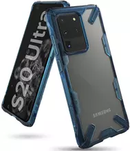 Чехол бампер Ringke Fusion-X для Samsung Galaxy S20 Ultra Space Blue (Космический Синий)