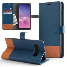 Чехол книжка Ringke Wallet Case для Samsung Galaxy S10e Blue\Brown (Синий\Коричневый)