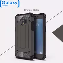 Чехол бампер Rugged Hybrid Tough Armor Case для Samsung Galaxy J4 (2018) Black/Bronze (Черный/Бронзовый)