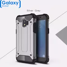 Чехол бампер Rugged Hybrid Tough Armor Case для Samsung Galaxy J4 (2018) Silver Grey (Серебристо-серый)