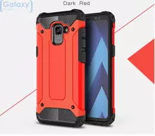 Чехол бампер Rugged Hybrid Tough Armor Case для Samsung Galaxy A8 Plus Red (Красный)