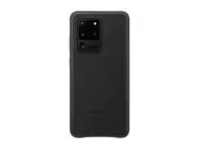 Оригинальный Чехол бампер Samsung Leather Back Cover Samsung Galaxy S20 Ultra Black (Черный)