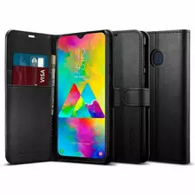 Чехол книжка Spigen Case Wallet S Series для Samsung Galaxy M20 Black (Черный)