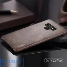 Чехол бампер X-Level Leather Case для Samsung Galaxy Note 9 Dark Coffee (Кофейный)
