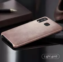 Чехол бампер X-Level Leather для Samsung Galaxy M31 Gold (Золотой)