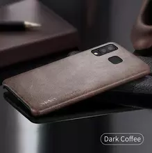 Чехол бампер X-Level Leather для Samsung Galaxy M31 Dark Coffe (Кофейный)