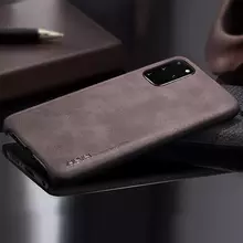 Чехол бампер X-Level Leather для Samsung Galaxy S20 Dark Coffe (Кофейный)