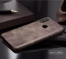 Чехол бампер X-Level Leather для Samsung Galaxy A11 Dark Coffe (Кофейный)