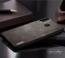 Чехол бампер X-Level Leather Case для Samsung Galaxy A10 Dark Coffe (Кофейный)
