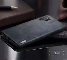 Чехол бампер X-Level Leather для Samsung Galaxy A70 Black (Черный)