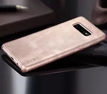 Чехол бампер X-Level Leather для Samsung Galaxy A80 Gold (Золотой)