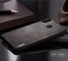 Чехол бампер X-Level Leather для Samsung Galaxy M40 Black (Черный)