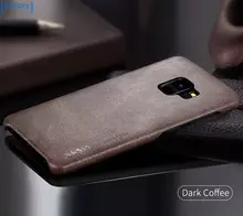 Чехол бампер X-Level Leather Case для Samsung Galaxy S9 Plus Dark Coffe (Кофейный)