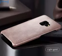 Чехол бампер X-Level Leather Case для Samsung Galaxy S9 Plus Gold (Золотой)