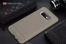 Чехол бампер Ipaky Carbon Fiber для Samsung Galaxy S10e Gray (Серый)