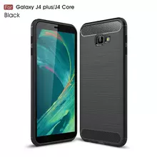 Чехол бампер Ipaky Carbon Fiber для Samsung Galaxy J4 Core Black (Черный)