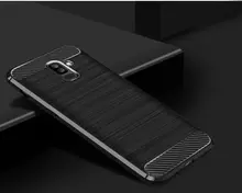Чехол бампер Ipaky Carbon Fiber для Samsung Galaxy J6 Plus Black (Черный)