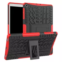 Чехол бампер для Samsung Galaxy Tab A 10.1 SM-T510 T515 KAMII Shockproof & High Impact Resistant Heavy Duty Hybrid Case with Kickstand Black+Red