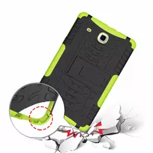 Чехол бампер для Samsung Galaxy Tab E 9.6 SM-T560 T561 KAMII Shockproof & High Impact Resistant Heavy Duty Hybrid Case with Kickstand Black+Green