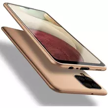 Чехол бампер для Samsung Galaxy A12 X-level Matte Gold (Золотой)
