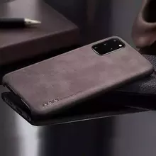Чехол бампер для Samsung Galaxy M22 X-Level Leather Bumper Dark Coffe (Кофейный)