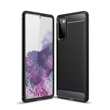 Чехол бампер Ipaky Carbon Fiber для Samsung Galaxy S20 FE Black (Черный)