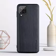 Чехол бампер для Samsung Galaxy A12 Anomaly Wooden Style Black (Черный)