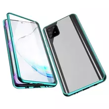 Чехол бампер для Samsung Galaxy M62 Anomaly Magnetic 360 With Glass Green (Зеленый)