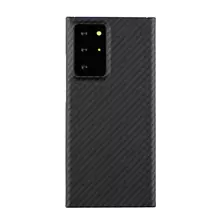 Чехол бампер для Samsung Galaxy Note 20 Ultra Anomaly Carbon Plaid (Открытый модуль камеры) Black (Черный)