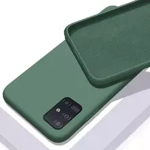 Чехол бампер для Samsung Galaxy A03s Anomaly Silicone Dark Green (Темно Зеленый)