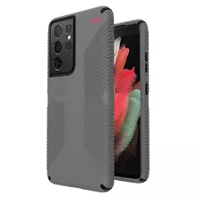 Чехол бампер Speck Presidio2 Grip Case для Samsung Galaxy S21 Ultra Grey/Black/Bold Red (Серый/Черный/Жирный Красный)