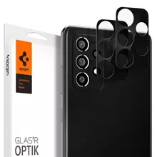 Защитное стекло на камеру для Samsung Galaxy A72 Spigen Optik Lens Protector Black (Черный) AGL02955