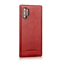 Премиальный чехол бампер с натуральной кожи Pierre Cardin Classic Back Case для Samsung Galaxy Note 10 Plus Red (Красный) PCL-P03